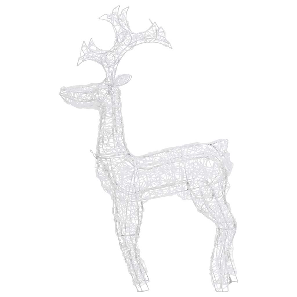 Reindeer Christmas Decoration Set of 2 Blue Acrylic