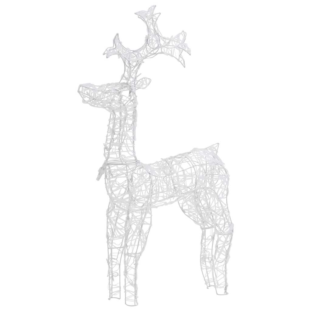 Reindeer Christmas Decoration Set of 2 Blue Acrylic