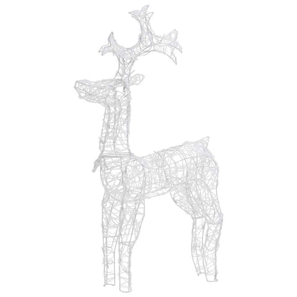 Reindeer Christmas Decoration Set of 2 Blue Acrylic