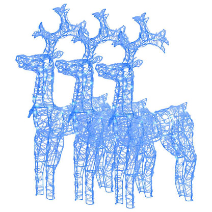 Reindeer Christmas Decorations 3 pcs 23.6"x6.3"x39.4" Acrylic
