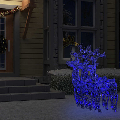 Reindeer Christmas Decorations 3 pcs 23.6"x6.3"x39.4" Acrylic