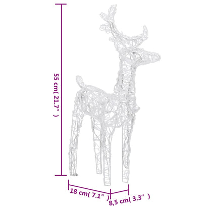 Christmas Reindeer Set of 6 Multicolour Acrylic Medium