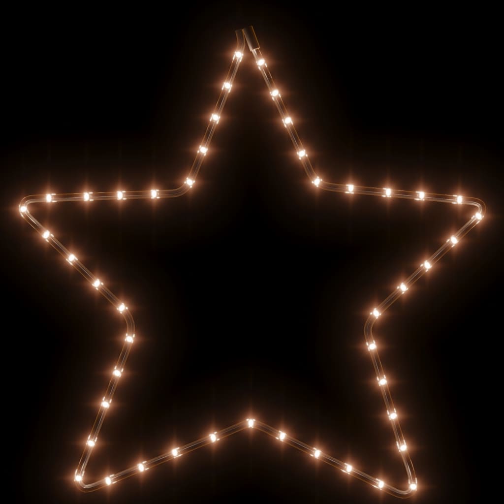 Christmas Star Figure Set of 3 Warm White Steel, PVC Medium