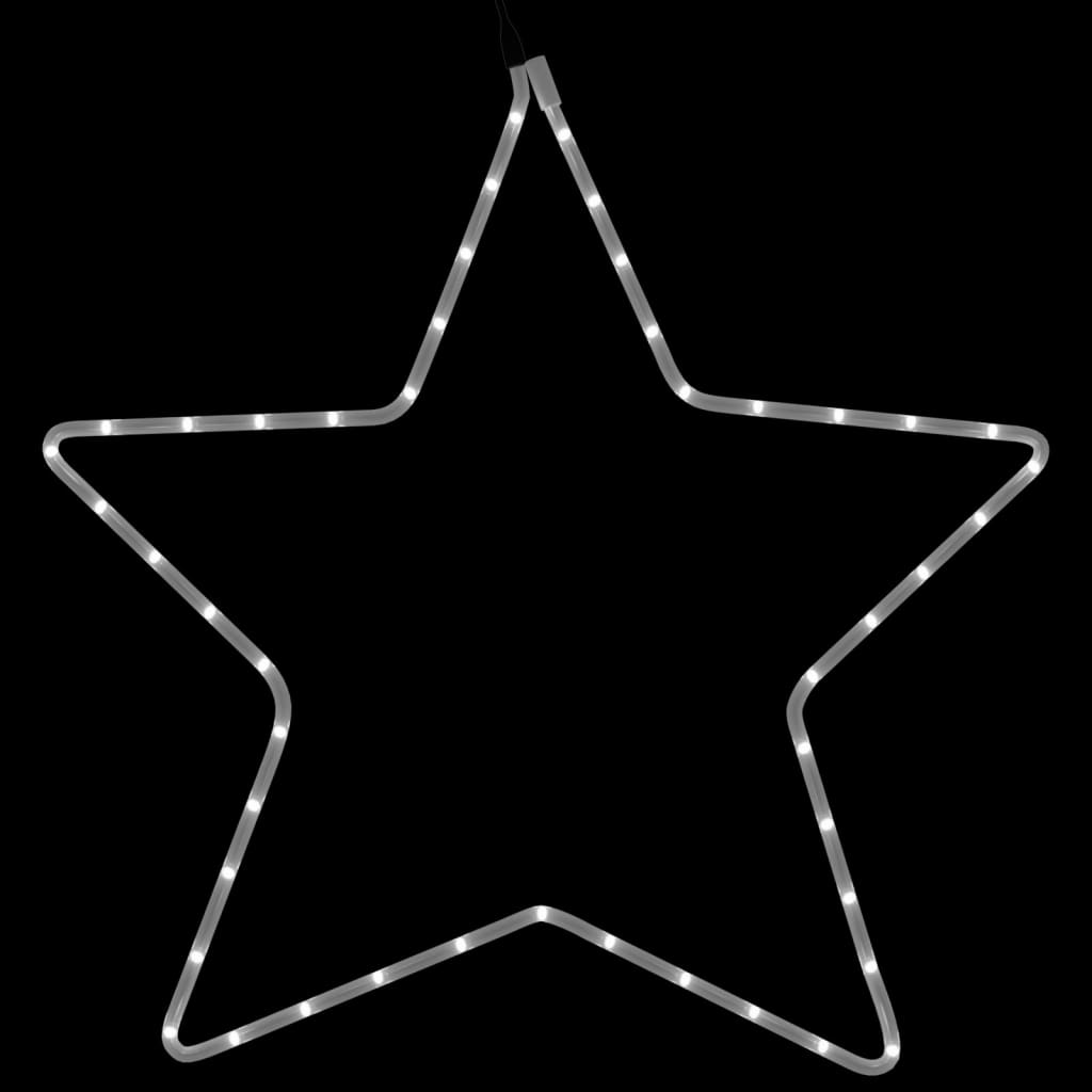 Christmas Star Figure Set of 3 Warm White Steel, PVC Medium