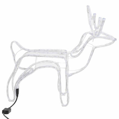 Christmas Reindeer Figure Set of 2 Warm White Steel