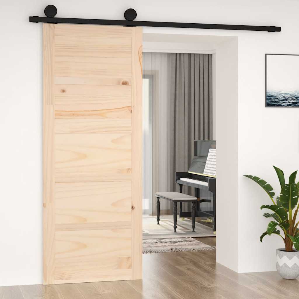 Barn Door 31.5"x0.7"x80.5" Solid Wood Pine