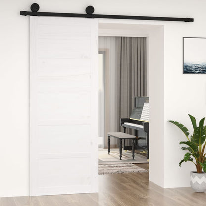 Barn Door White 31.5x0.7x80.5" Solid Wood Pine