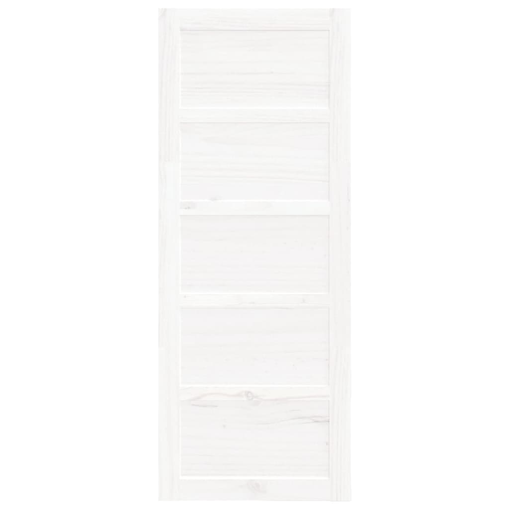 Barn Door White 31.5x0.7x80.5" Solid Wood Pine