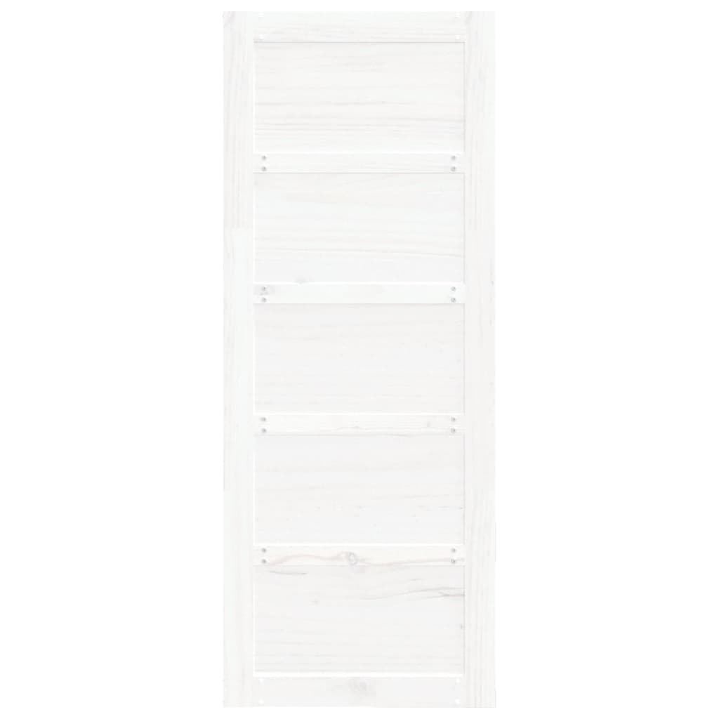 Barn Door White 31.5x0.7x80.5" Solid Wood Pine