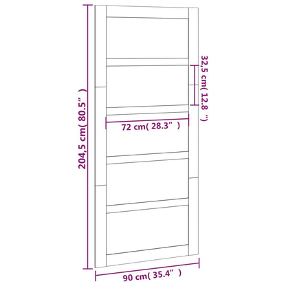 Barn Door 35.4x0.7x80.5" Solid Wood Pine