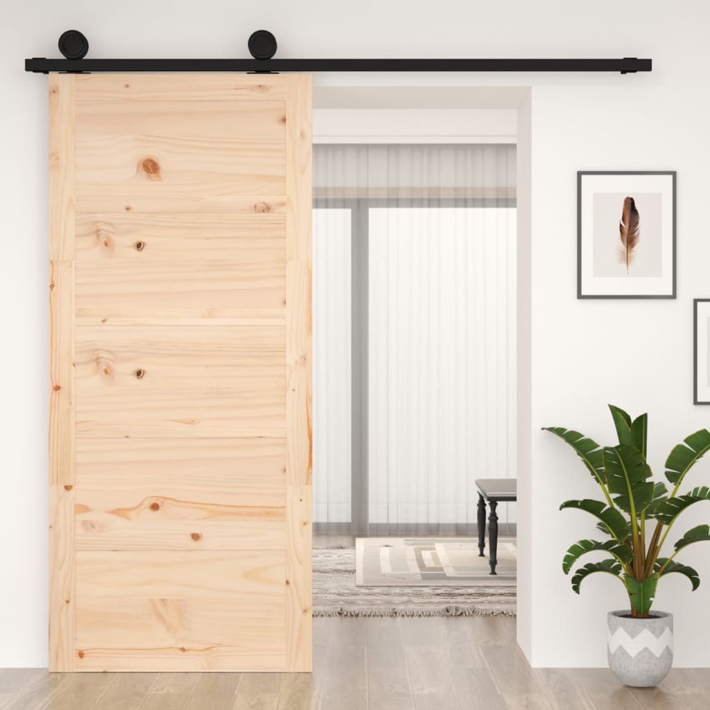Barn Door 35.4x0.7x80.5" Solid Wood Pine
