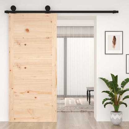 Barn Door 35.4x0.7x80.5" Solid Wood Pine