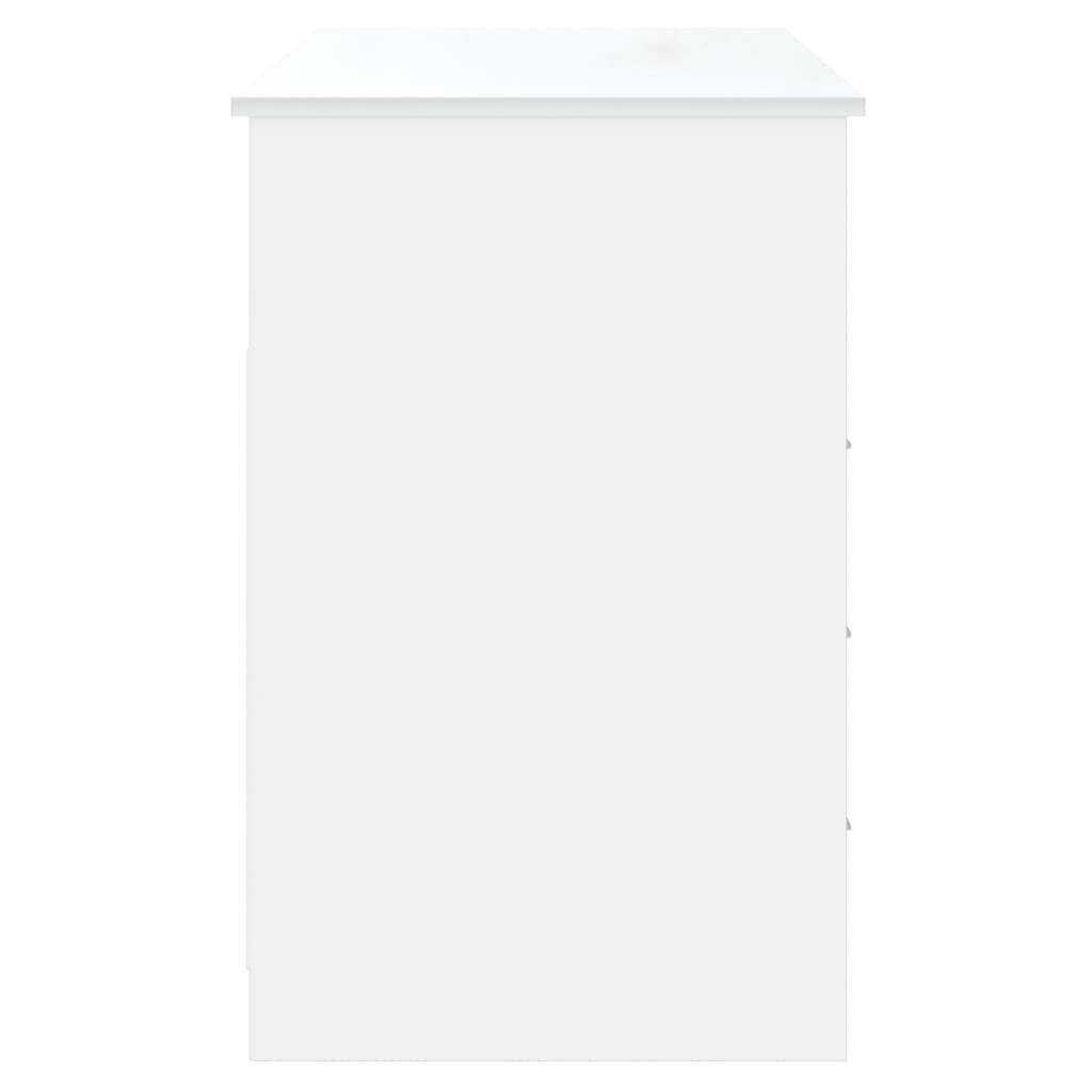 Desk with Drawers White 40.2x19.7x29.9" Engineered Wood
