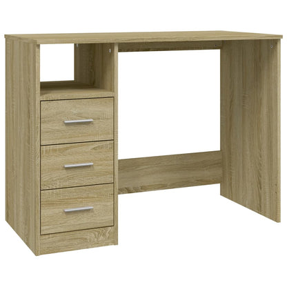 Desk with Drawers Sonoma Oak 40.2x19.7x29.9" Engineered Wood