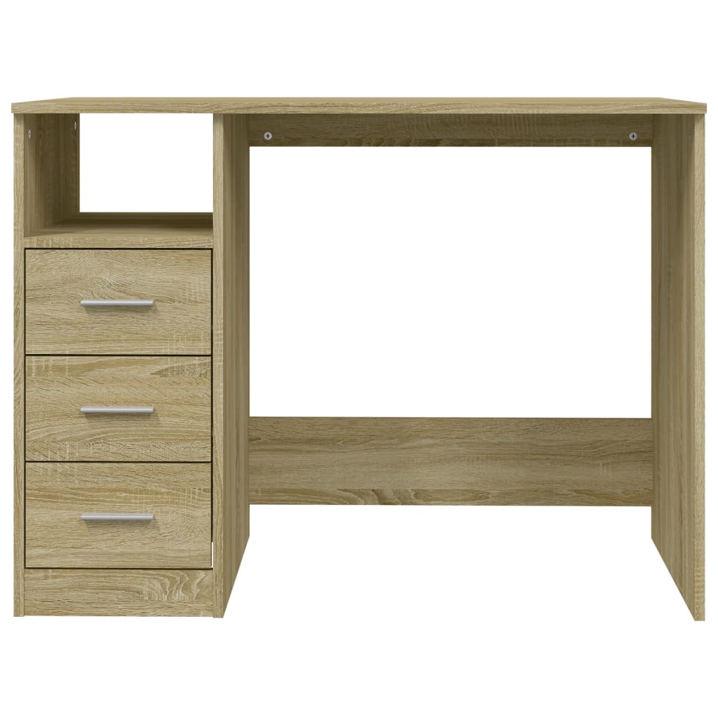 Desk with Drawers Sonoma Oak 40.2x19.7x29.9" Engineered Wood