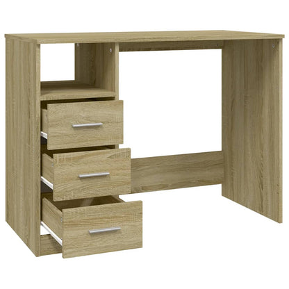 Desk with Drawers Sonoma Oak 40.2x19.7x29.9" Engineered Wood