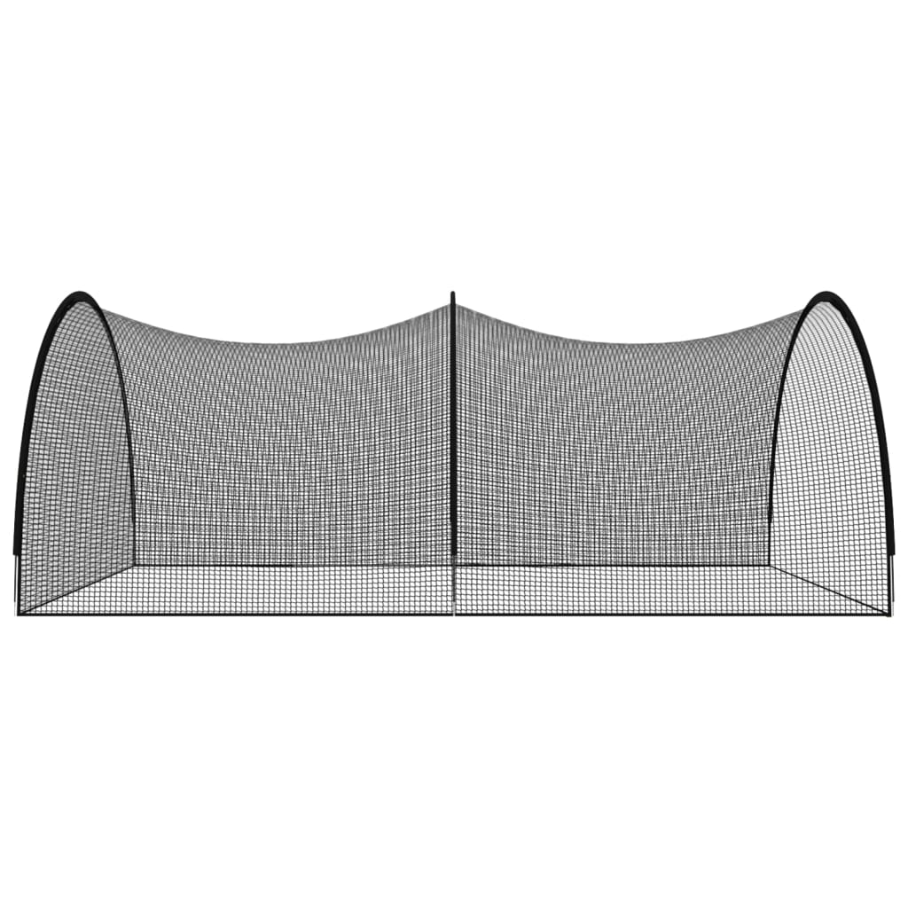 Baseball Batting Cage Net Black 236.2"x157.5"x98.4" Polyester