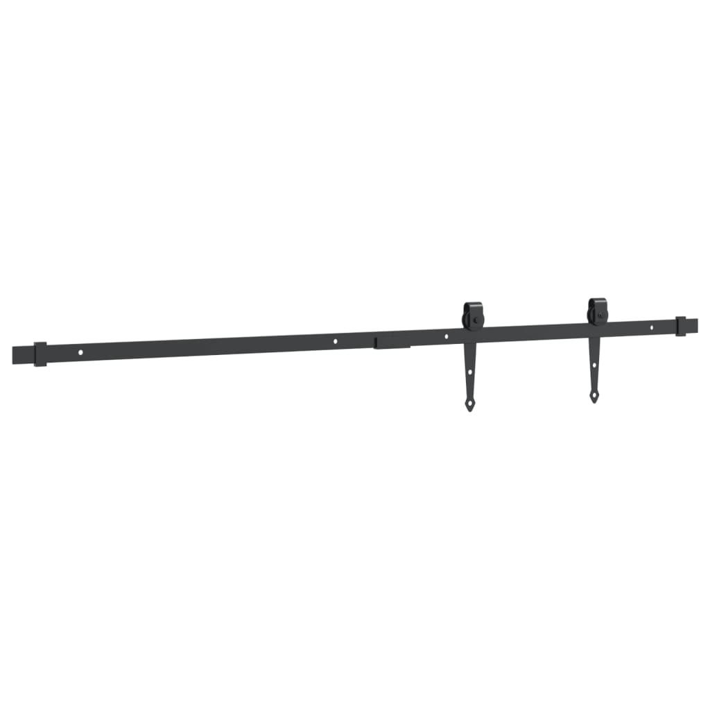 Mini Sliding Cabinet Door Kit Black 48" Carbon Steel