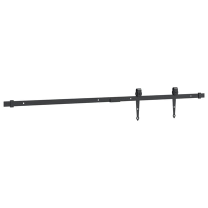 Mini Sliding Cabinet Door Kit Black 48" Carbon Steel