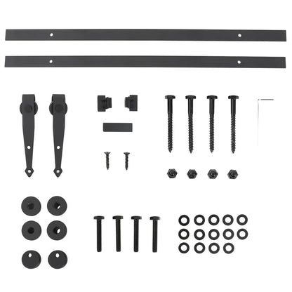Mini Sliding Cabinet Door Kit Black 48" Carbon Steel
