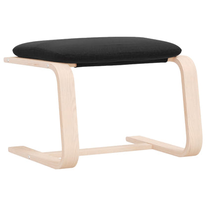 Footstool Black 20.1"x16.1"x15.7" Fabric