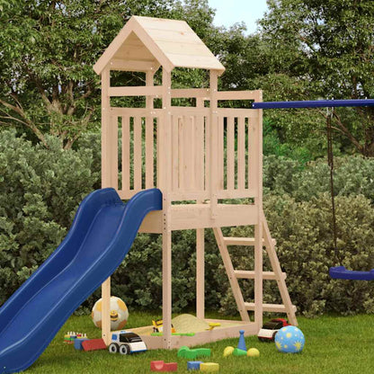 Outdoor Playset Natural Pine Solid Pine Wood Medium Durable