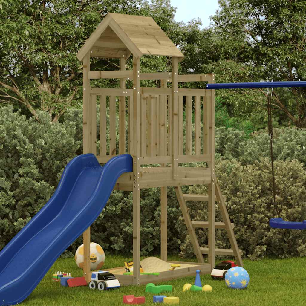 Outdoor Playset Natural Pine Treated Pine Wood