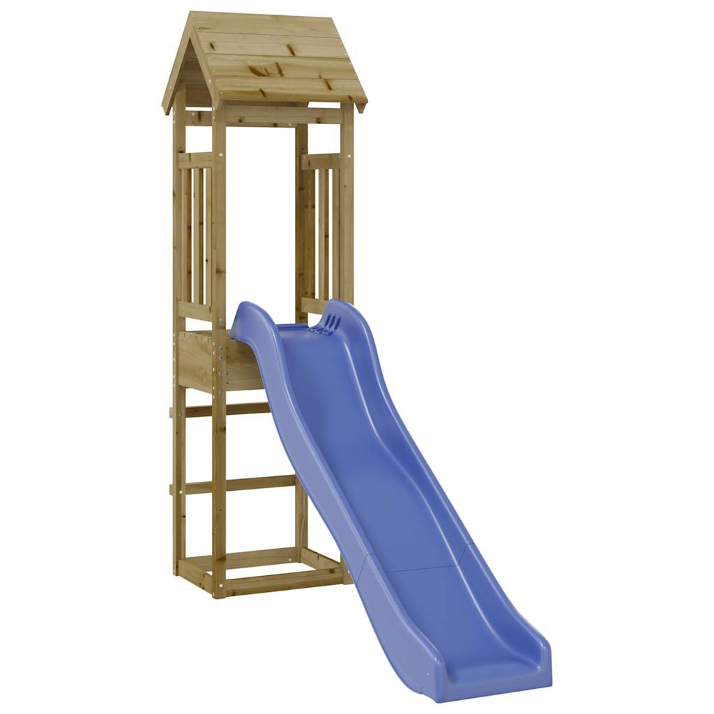 Outdoor Playset Brown and Blue Vacuum pressure treated pine wood