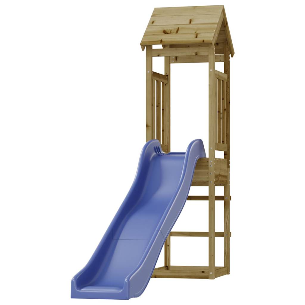 Outdoor Playset Brown and Blue Vacuum pressure treated pine wood