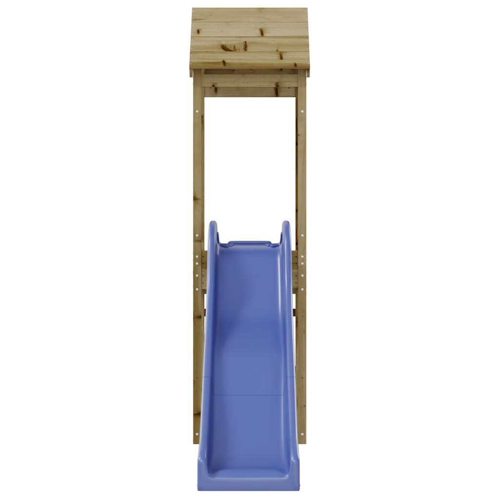 Outdoor Playset Brown and Blue Vacuum pressure treated pine wood