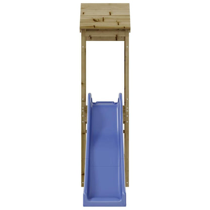 Outdoor Playset Brown and Blue Vacuum pressure treated pine wood