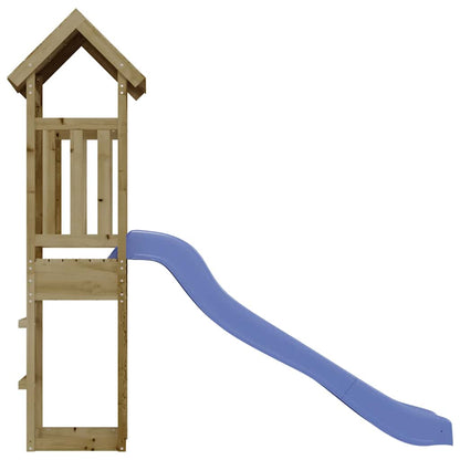 Outdoor Playset Brown and Blue Vacuum pressure treated pine wood