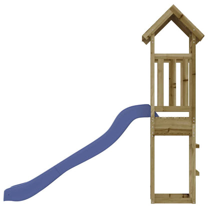 Outdoor Playset Brown and Blue Vacuum pressure treated pine wood