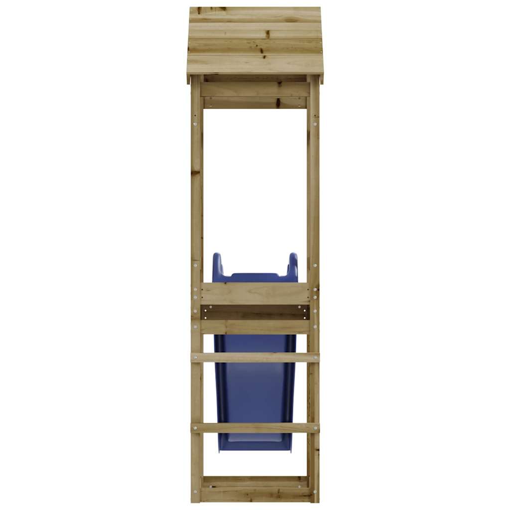 Outdoor Playset Brown and Blue Vacuum pressure treated pine wood
