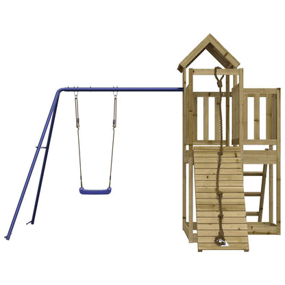 Outdoor Playset Natural wood, Blue