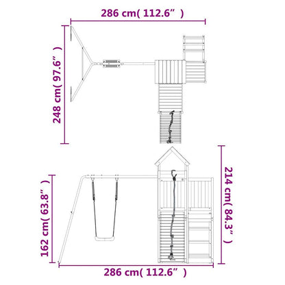 Outdoor Playset Natural wood, Blue
