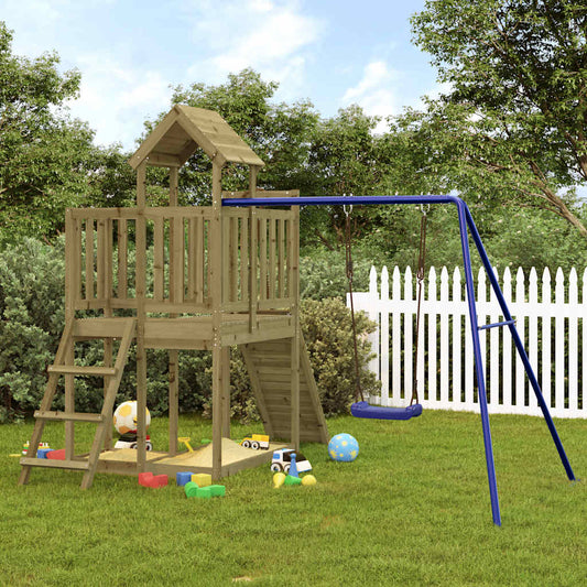 Outdoor Playset Natural wood, Blue