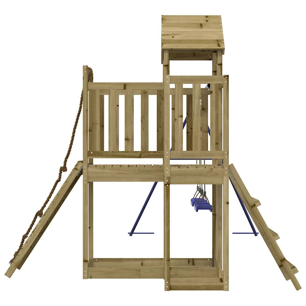 Outdoor Playset Natural Wood Vacuum Pressure Treated Pinewood Large