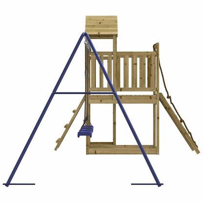Outdoor Playset Natural Wood Vacuum Pressure Treated Pinewood Large