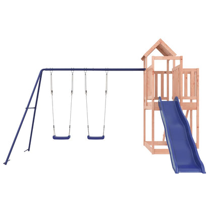 Outdoor Playset Blue and Wood Solid Douglas Fir wood, Polypropylene