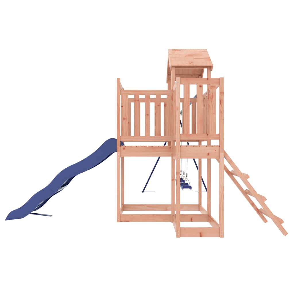 Outdoor Playset Blue and Wood Solid Douglas Fir wood, Polypropylene