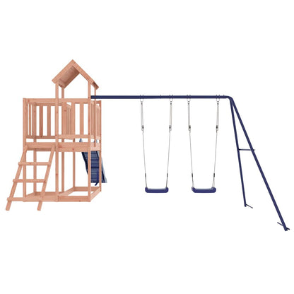 Outdoor Playset Blue and Wood Solid Douglas Fir wood, Polypropylene