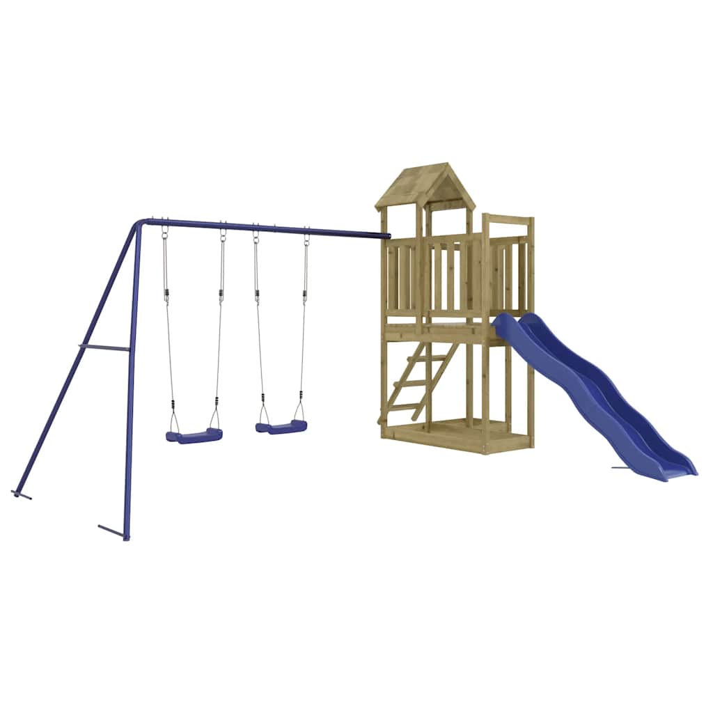 Outdoor Playset Natural wood Vacuum pressure treated pinewood Large