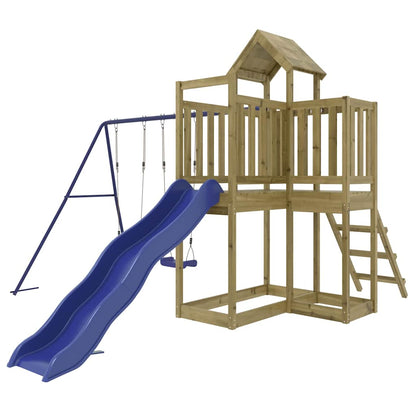 Outdoor Playset Natural wood Vacuum pressure treated pinewood Large