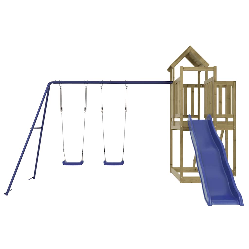 Outdoor Playset Natural wood Vacuum pressure treated pinewood Large