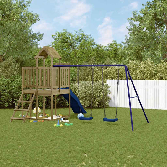 Outdoor Playset Natural wood Vacuum pressure treated pinewood Large