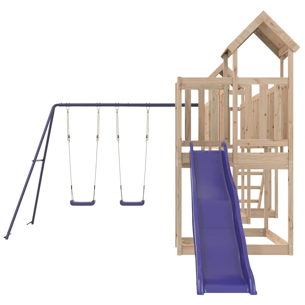 Outdoor Playset Natural wood Solid pine wood Large Durable