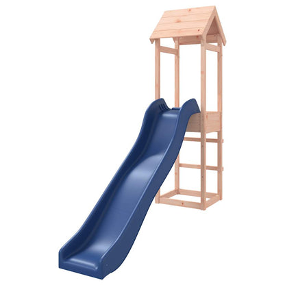 Outdoor Playset Solid Douglas wood and Blue slide Durable