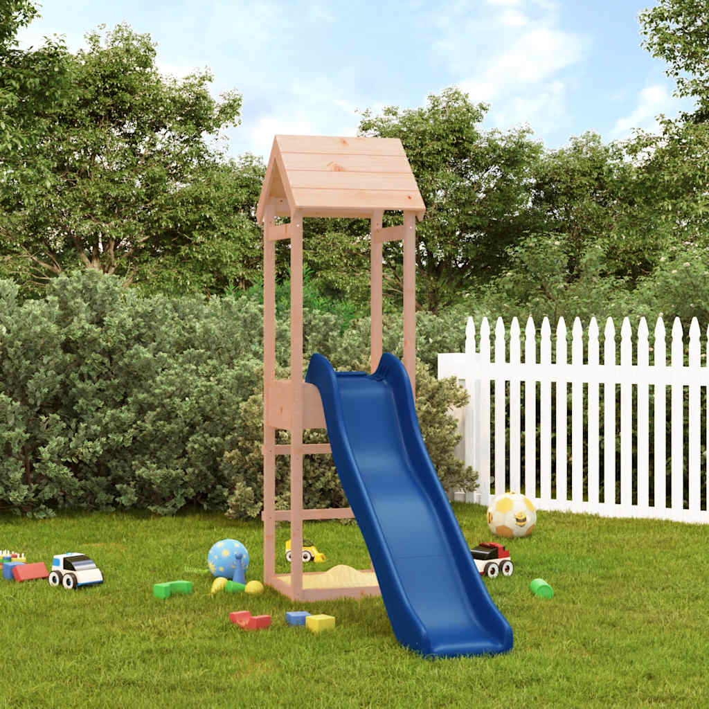 Outdoor Playset Solid Douglas wood and Blue slide Durable