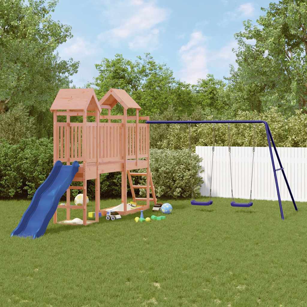Outdoor Playset Natural Wood, Blue